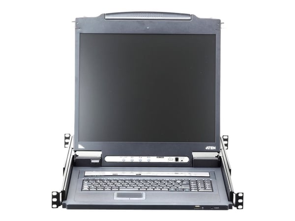 ATEN Slideaway CL5708IN - KVM-konsoli KVM-kytkin - 8 porte - PS/2, USB - 19" - rackversio - 1280 x 1024 @ 75 Hz - 250 cd/m² - 1000:1 - 5 ms - VGA -...