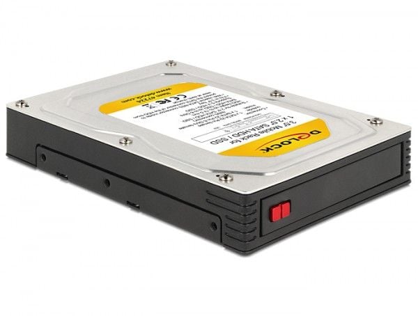 DeLOCK 47224, 2.5", 6 Gbit/s, Hot-swap, Musta