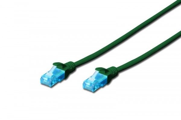 DIGITUS Ecoline - Koblingskabel - RJ-45 (hann) til RJ-45 (hann) - UTP - CAT 5e - med støvel - grønn