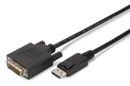 ASSMANN - DisplayPort-adapter - dobbeltlenke - DisplayPort (hann) til DVI-D (hann) - 1 m