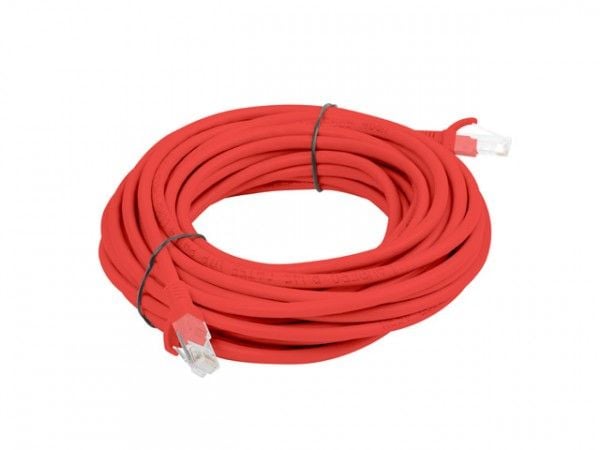 Lanberg - Koblingskabel - RJ-45 (hann) til RJ-45 (hann) - UTP - CAT 5e - rød, RAL 3017