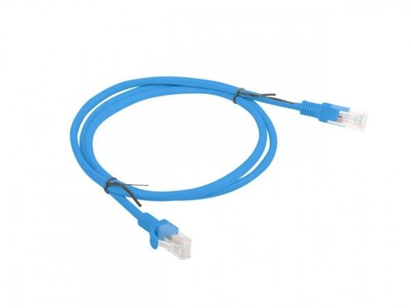 Lanberg - Liitäntäjohto - RJ-45 (uros) RJ-45 (uros) - 1 m - UTP - CAT 6 - muotoiltu, solmuton, säikeistetty - sininen, RAL 5012