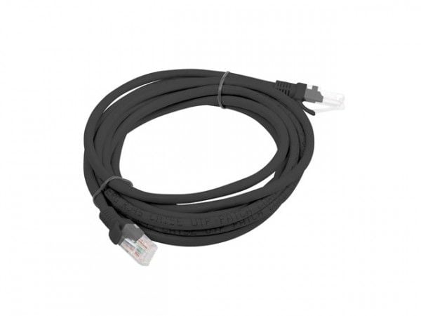Lanberg - Koblingskabel - RJ-45 (hann) til RJ-45 (hann) - UTP - CAT 6 - formstøpt, uten hindringer, flertrådet - svart, RAL 9004