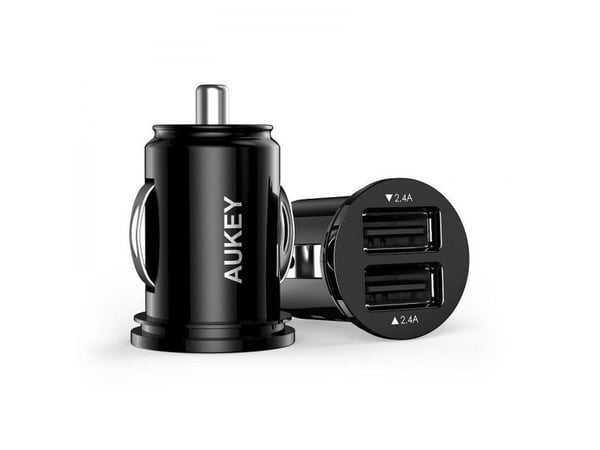 Aukey CC-S1 - Bilstrømadapter - 24 watt - 4.8 A - AiPower - 2 utgangskontakter (USB)