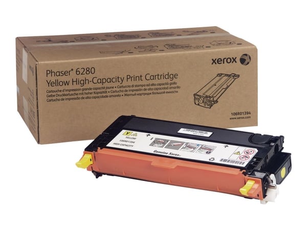 Xerox Phaser 6280 - Høykapasitets - gul - original - tonerpatron - for Phaser 6280/YN, 6280DN, 6280N