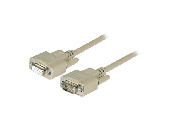 EFB Elektronik HD-DSub 15 2m, 2 m, VGA (D-Sub), VGA (D-Sub), Hankjønn, Hunkjønn, Beige