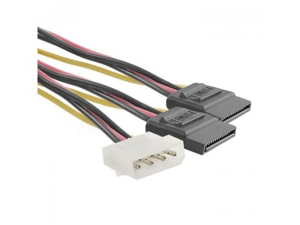 Qoltec - Strømforsyningsadapter - SATA strøm (hun) til 4-PIN intern strøm (han) - 20 cm