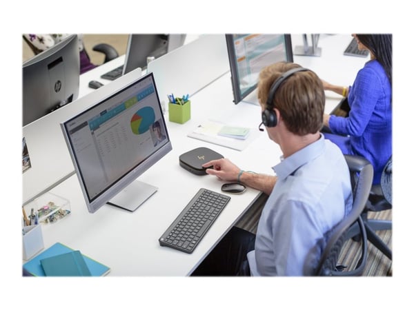HP UC Wireless Duo - Headset - på örat - Bluetooth - trådlös - NFC