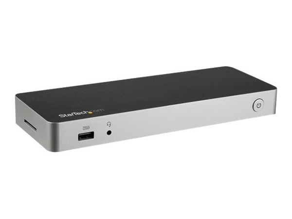 StarTech.com USB C -telakka, kaksoismonitori HDMI & DisplayPort 4K 30Hz, USB Type-C kannettavan tietokoneen telakointiasema 60W Power Delivery ...