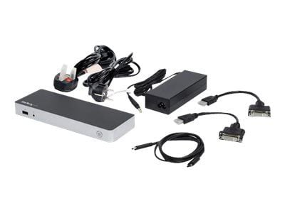 StarTech.com Dual Monitor USB C -telakointiasema 60W virransyötöllä Windows-kannettaville, USB C HDMI / DVI telakka, USB 3.1 Gen 1 Type C telakka l...
