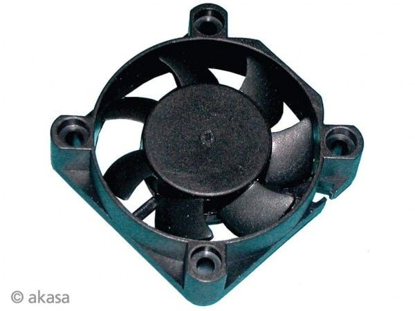 Akasa Black Case Fan, Tuuletin, 24,87 dB, Musta