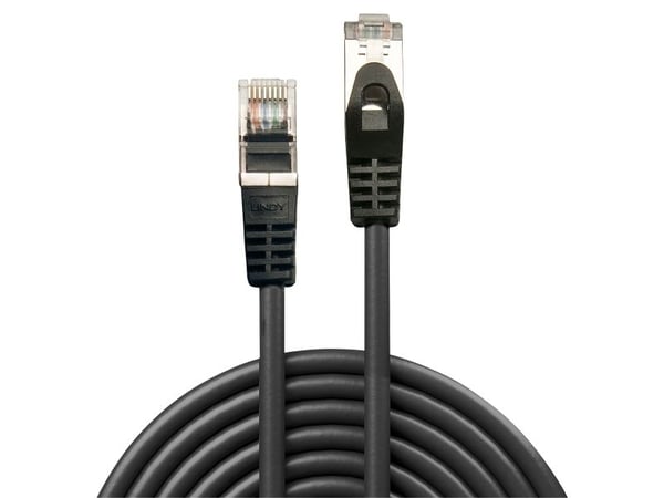 Lindy 48381, 1 m, Cat5e, F/UTP (FTP), RJ-45, RJ-45, Svart