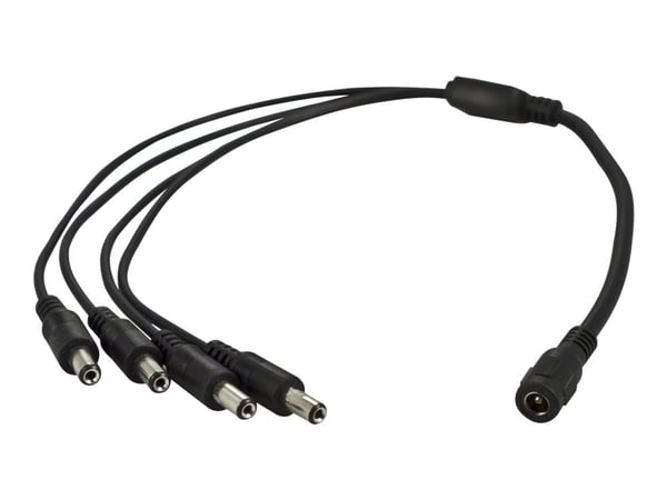 DELTACO - Strøm-splitter - DC jackstik 5,5 x 2,1 mm (han) til DC jackstik 5,5 x 2,1 mm (hun) - DC 12 V - 40 cm - lajittelu