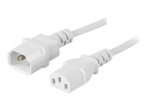DELTACO DEL-112V-50 - Förlängningskabel för ström - IEC 60320 C14 till power IEC 60320 C13 - AC 250 V - 10 A - 50 cm - rak kontakt - vit DELTACO DEL-112V-50 - Förlängningskabel för ström - IEC 60320 C14 till power IEC 60320 C13 - AC 250 V - 10 A - 50 cm - rak kontakt - vit