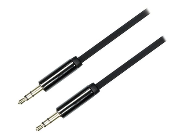 DELTACO AUD-101 - Lydkabel - mini-phone stereo 3.5 mm hann til mini-phone stereo 3.5 mm hann - 1 m - svart