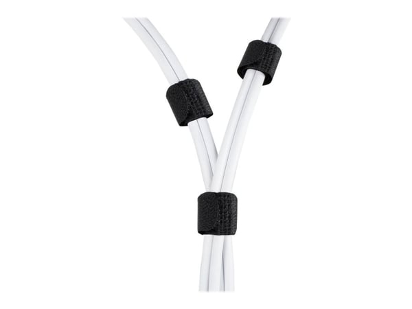 Deltaco CM1010S, Hook & loop cable tie, Velcro, Musta, 10 m, 9 mm, 1 kpl