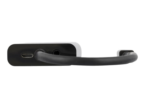 DELTACO DP-VGA13 - DisplayPort-sovitin - Mini DisplayPort (han) til HD-15 (VGA), ministik, Micro-USB Type B (kun strøm) (hun) - 25 cm - lajittelu