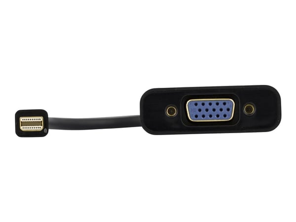 DELTACO DP-VGA13 - DisplayPort-sovitin - Mini DisplayPort (han) til HD-15 (VGA), ministik, Micro-USB Type B (kun strøm) (hun) - 25 cm - lajittelu