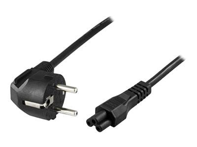 DELTACO DEL-109CA-50 - Strømkabel - CEE 7/7 (han) vinklet til IEC 60320 C5 lige - AC 250 V - 2.5 A - 50 cm - lajitelma