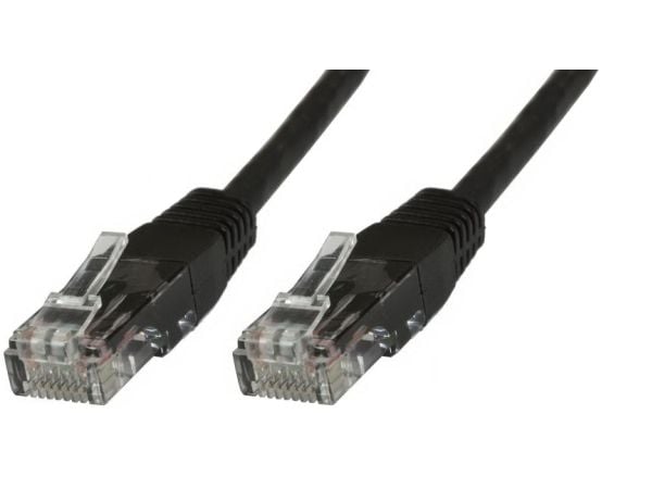 MicroConnect - Nettverkskabel - RJ-45 (hann) til RJ-45 (hann) - 25 cm - 6 mm - UTP - CAT 6 - rund, uten hindringer, flertrådet - svart