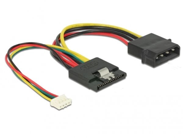Delock - Strømadapter - 4-pin intern strøm til 4-pin mini-strømkontakt, SATA-strøm - 15 cm