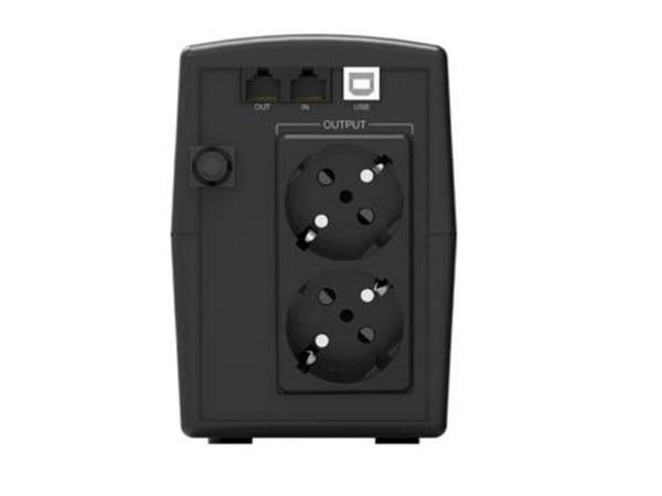PowerWalker Basic VI 600 STL - UPS - AC 162 - 290 V - 360 watt - 600 VA - 7 Ah - USB - utgangskontakter: 2