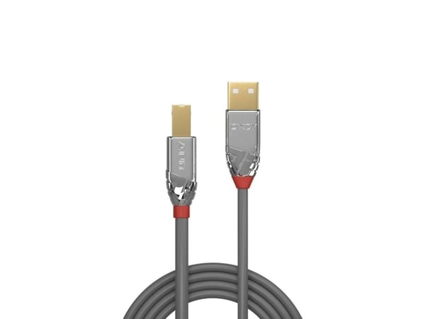 Lindy 36642, 2 m, USB A, USB B, USB 2.0, 0,48 Gbit/s, harmaa