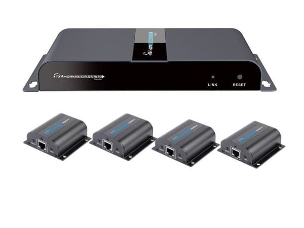 Techly IDATA EX-HL41TYP, 3840 x 2160 pixels, AV transmitter & receiver, 70 m, Wired, Black, HDCP