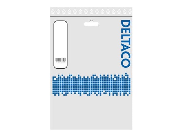 DELTACO HDMI-1030F - HDMI-kabel med Ethernet - HDMI hann til HDMI hann - 3 m - svart - flat