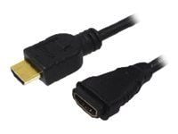 LogiLink High Speed with Ethernet - HDMI-forlengelseskabel med Ethernet - HDMI hann til HDMI hunn - 3 m
