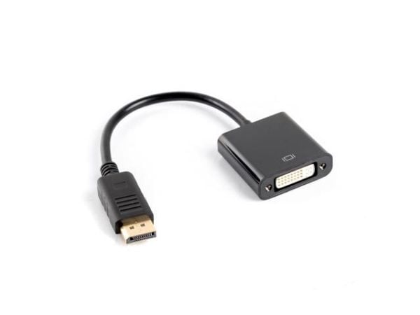 Lanberg - Videoadapter - dobbeltlink - DisplayPort (han) til DVI-D (hun) - DisplayPort 1.0 - 10 cm - lajittelu - lajittelu