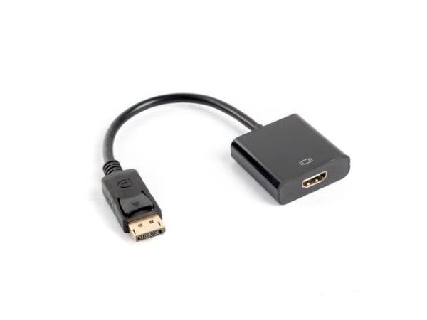 Lanberg - Video adapter - DisplayPort hann til HDMI hunn - 20 cm - svart