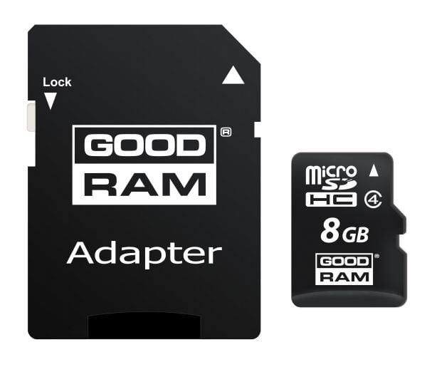 Goodram M40A, 8 GB, MicroSDHC, Klasse 4, UHS-I, 15 MB/s, 4 MB/s