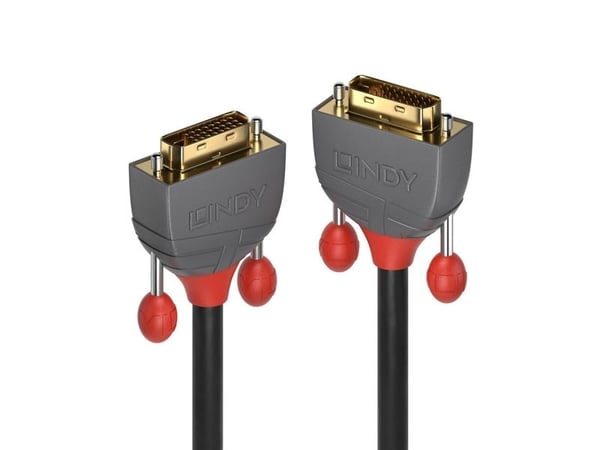 Lindy 36221, 1 m, DVI-D, DVI-D, Hankjønn, Hankjønn, Sort