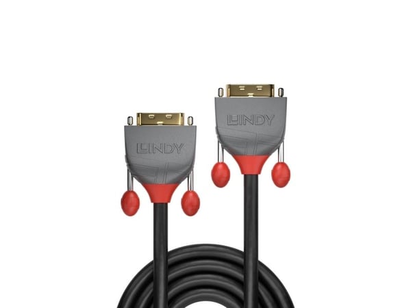 Lindy 36221, 1 m, DVI-D, DVI-D, Hankjønn, Hankjønn, Sort