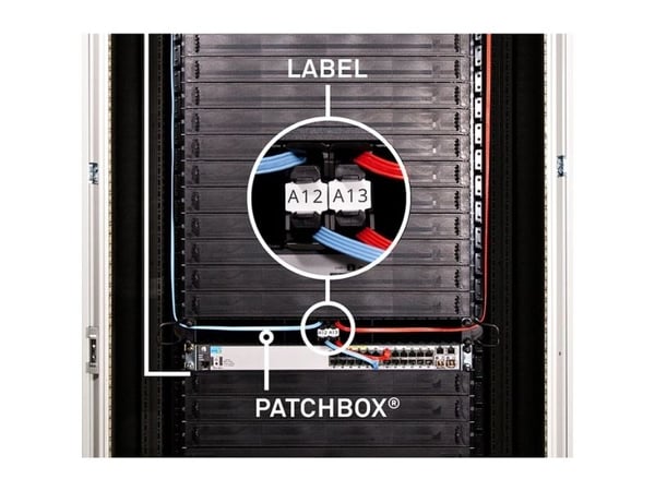 PATCHBOX ID Labels - Kabelidentifiseringsetiketter (en pakke 96 deler)