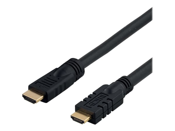 DELTACO HDMI-1150 - HDMI-kabel med Ethernet - HDMI hann til HDMI hann - 15 m - svart