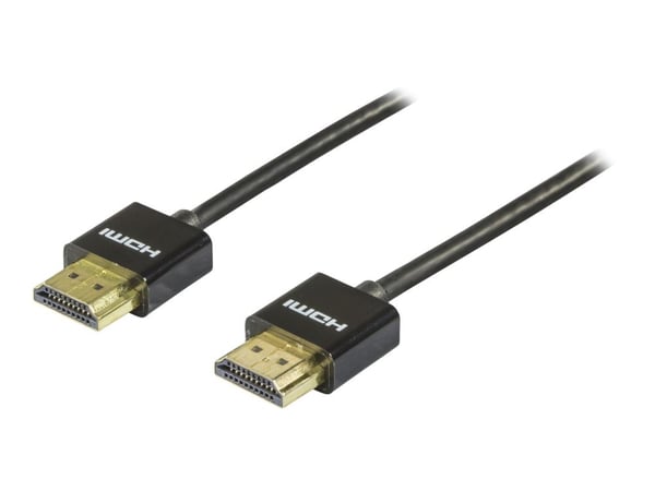 DELTACO HDMI-1093 - HDMI-kabel med Ethernet - HDMI hann til HDMI hann - 3 m - svart