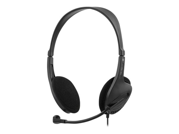 DELTACO HL-43 - Headset - på örat - kabelansluten - svart