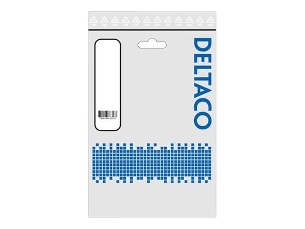 DELTACO - HDMI-kabel med Ethernet - HDMI hann til HDMI hann - 1 m - hvit - flat
