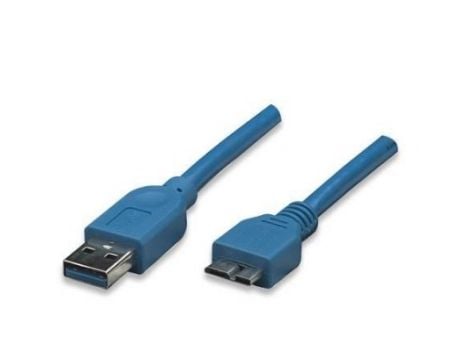 Techly 3.0m USB 3.0 A-Micro B M/M, 3 m, USB A, Micro-USB B, USB 3.2 Gen 1 (3.1 Gen 1), Hankjønn/hankjønn, Blå