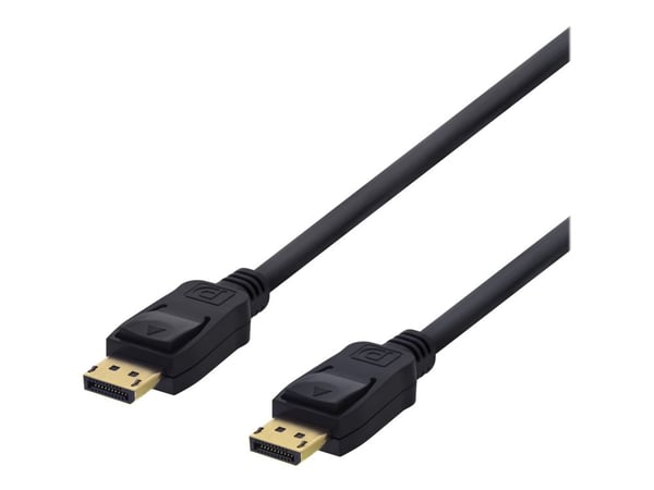 DELTACO - DisplayPort-kabel - DisplayPort (hann) til DisplayPort (hann) - 15 m - låst, formstøpt - svart