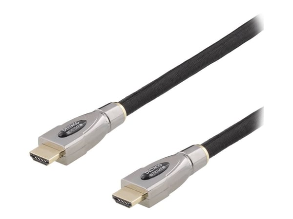 Aktiv DELTACO PRIME HDMI-kabel, 15 m flettet kabel, HDMI High Speed Ethernet / HDMI-4150