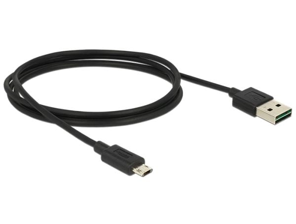 DeLOCK EASY-USB - USB-kaapeli - Micro-USB Type B (han) til USB (han) - USB 2.0 - 1 m - omvendelig A-stikforbindelse, omvendelig micro B-stikforbind...