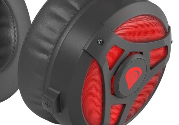 GENESIS Neon 360, Koblet med ledninger (ikke trådløs), Spilling, 20 - 20000 Hz, 390 g, Hodesett, Sort, Rød