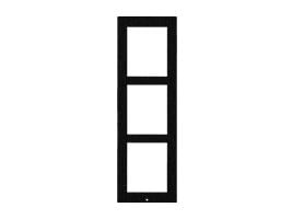 2N tilbehør Helios IP Verso zbh frontpanel på veggramme 3 moduler sort