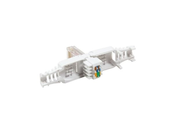 LogiLink MP0025, RJ-45, Valkoinen, Uros, Cat6, 22/26, Kulta