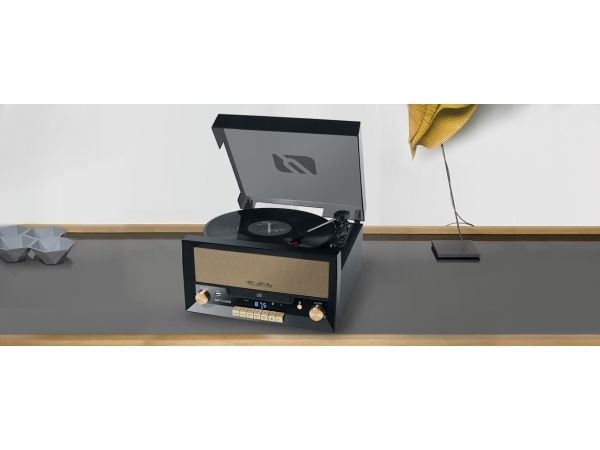 Muse MT-110B, Direktedrevet platespiller, Sort, Brun, Tre, 33,45,78 RPM, Rotasjon, CD, CD-R, CD-RW