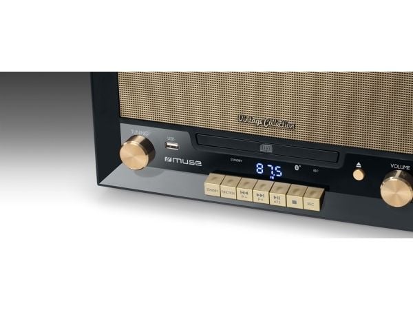 Muse MT-110B, Direktedrevet platespiller, Sort, Brun, Tre, 33,45,78 RPM, Rotasjon, CD, CD-R, CD-RW