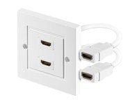 MicroConnect - Strömuttag - HDMI - vit